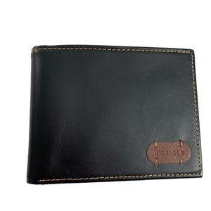 Tommy Hilfiger Mens Wallet Black Leather Bifold Credit Card ID Holder 4.5"X3.5"